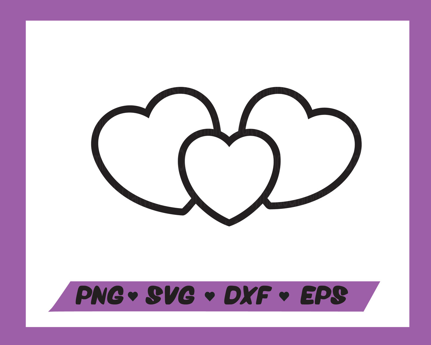 3 Love hearts SVG, Hearts SVG, Love SVG, Valentines SVG, Anniversary SVG, Couple SVG, Instant Download, Cricut cut files
