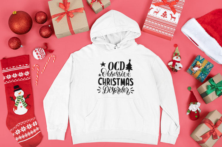 OCD SVG, Merry Christmas SVG, Christmas PNG, Christmas Tree, Cricut cut files, Digital download