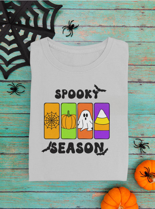 Spooky season SVG, Halloween SVG, Ghost SVG, Pumpkin SVG, Spider web SVG, Candy SVG, Instant download, Sublimation, Cricut cut files