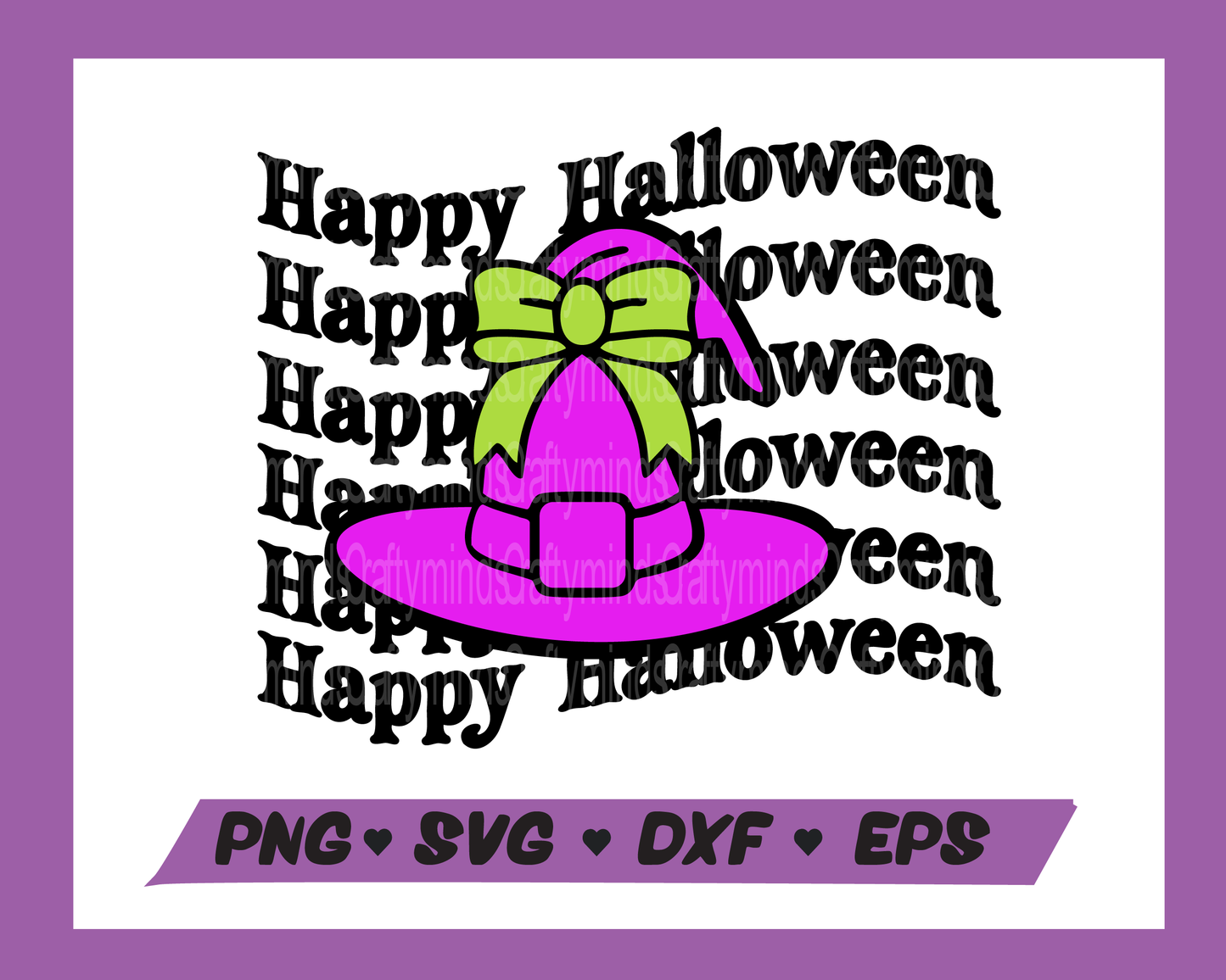 Witch SVG, Happy Halloween PNG, Happy Halloween SVG, Witch hat png, Bow, Digital download, Cricut cut files, Sublimation