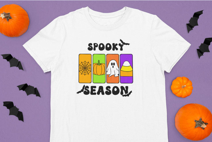 Spooky season SVG, Halloween SVG, Ghost SVG, Pumpkin SVG, Spider web SVG, Candy SVG, Instant download, Sublimation, Cricut cut files