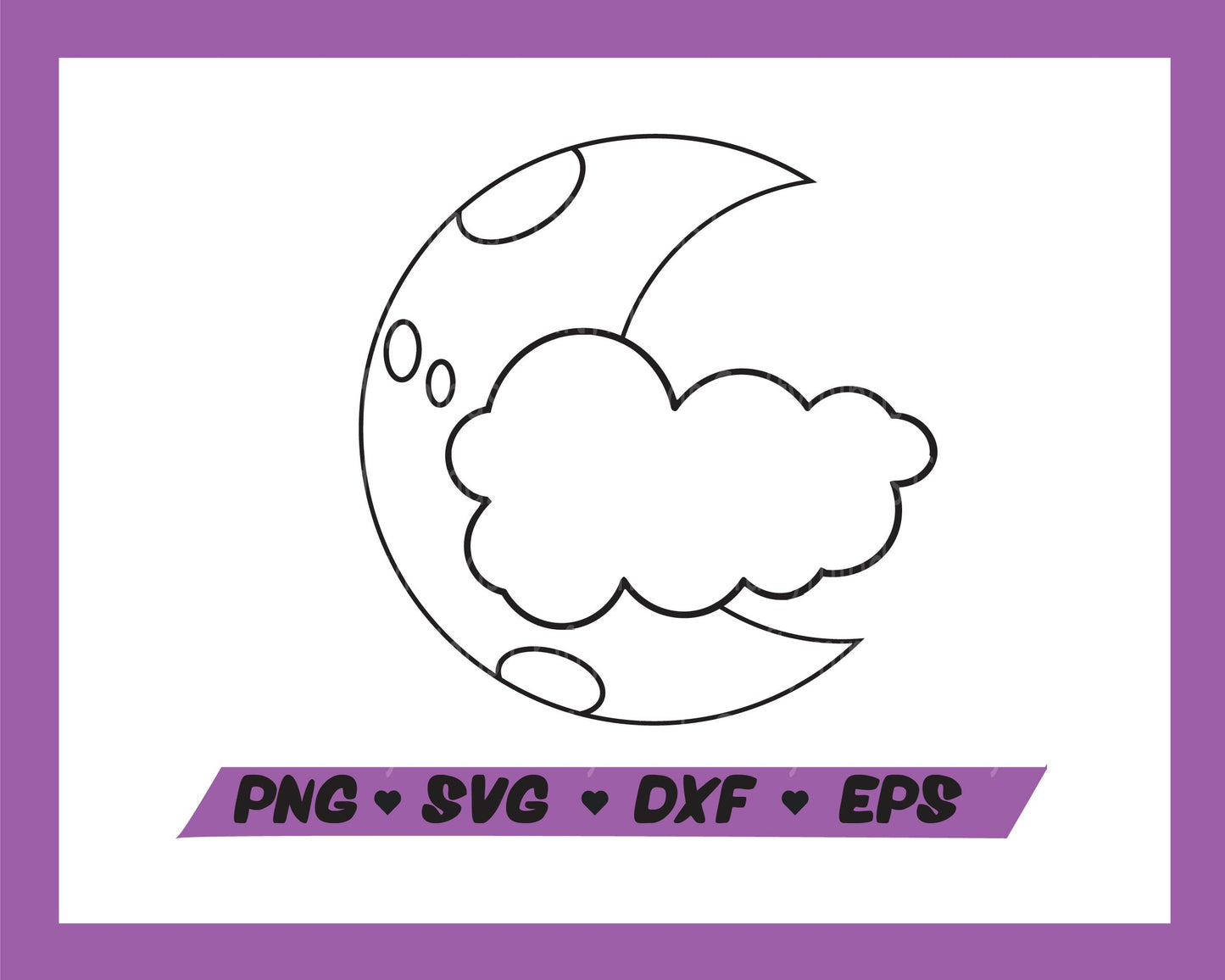 Moon and cloud SVG, Sun and cloud SVG, Weather SVG, Sunshine SVG, Cute SVG, Instant download, Cricut cut files