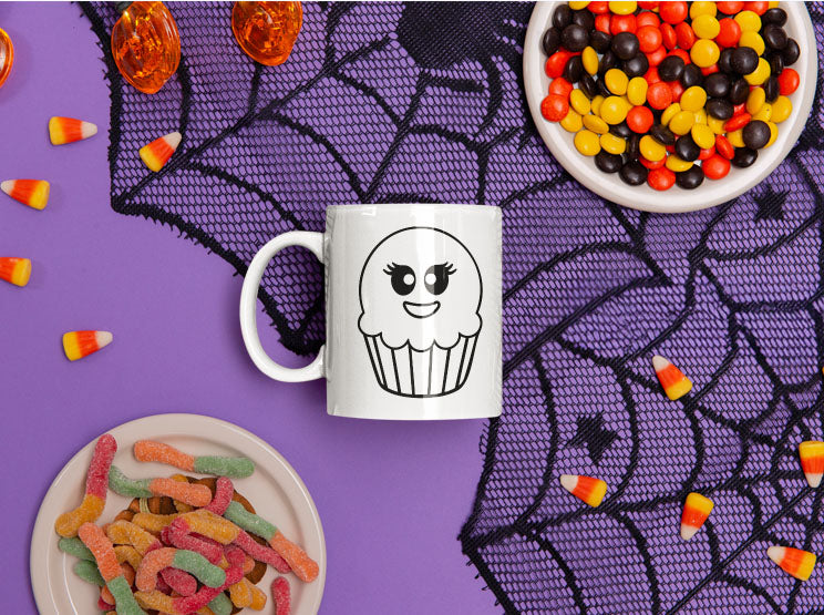 Ghost outline cupcake SVG, Ghost Lolly SVG, Halloween SVG, Ghost SVG, Cute ghost SVG, Instant download, Cricut cut files