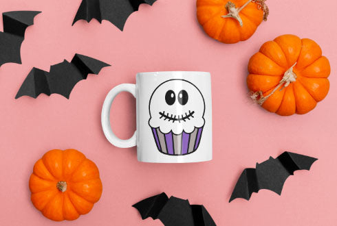 Skeleton Cupcake SVG, Skeleton SVG, Halloween SVG, Cute Skeleton SVG, Instant Download, Cricut cut files