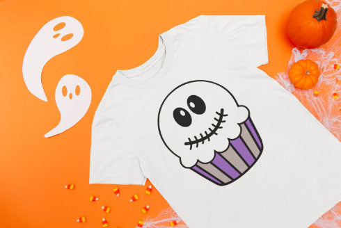 Skeleton Cupcake SVG, Skeleton SVG, Halloween SVG, Cute Skeleton SVG, Instant Download, Cricut cut files