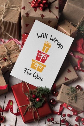 Will wrap for wine SVG, Christmas SVG, Christmas presents SVG, Christmas humor SVG, Instant download, Cricut cut files