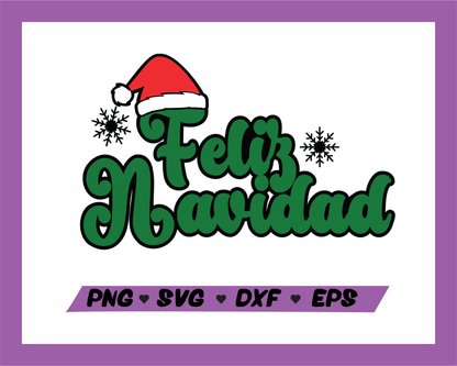 Feliz Navidad SVG, Christmas SVG, Christmas in Spanish SVG, Happy Christmas SVG, Instant download, Cricut cut files