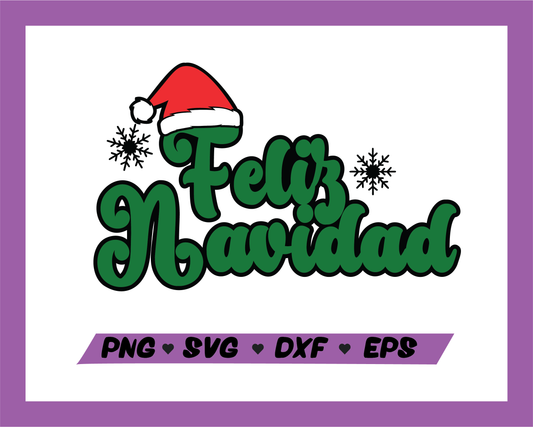 Feliz Navidad SVG, Christmas SVG, Christmas in Spanish SVG, Happy Christmas SVG, Instant download, Cricut cut files