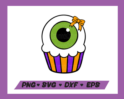 Girl eyeball cupcake SVG,  eyeball cupcake SVG, Eyeball SVG, Halloween SVG, Instant download, Cricut cut files