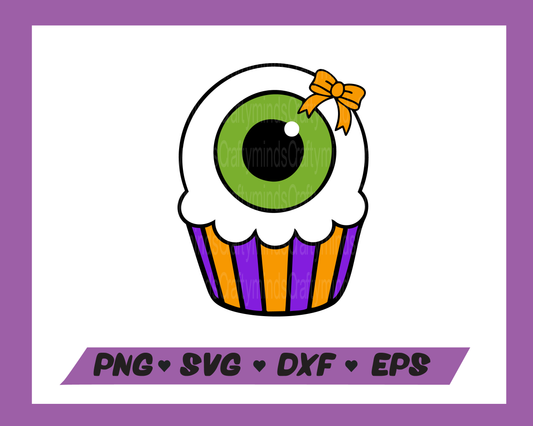 Girl eyeball cupcake SVG,  eyeball cupcake SVG, Eyeball SVG, Halloween SVG, Instant download, Cricut cut files