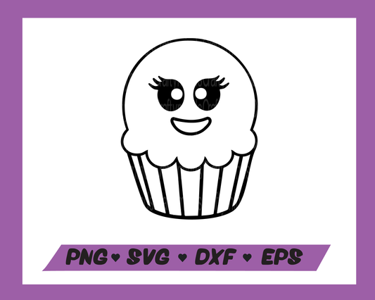 Ghost outline cupcake SVG, Ghost Lolly SVG, Halloween SVG, Ghost SVG, Cute ghost SVG, Instant download, Cricut cut files