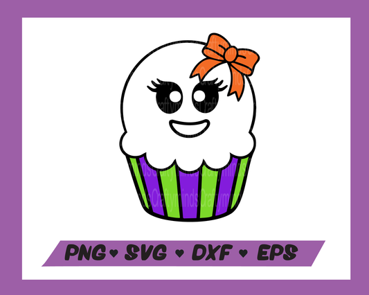 Ghost girl cupcake SVG, Ghost Lolly SVG, Halloween SVG, Ghost SVG, Cute ghost SVG, Instant download, Cricut cut files