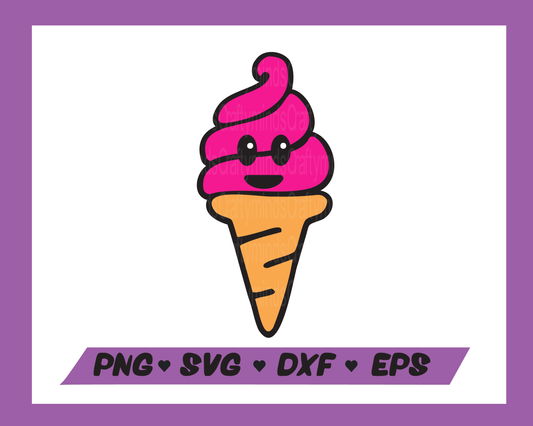 Happy ice cream SVG, Summer vibes SVG, Summer SVG, Happy SVG, Ice cream SVG, Instant Download, Cricut cut files