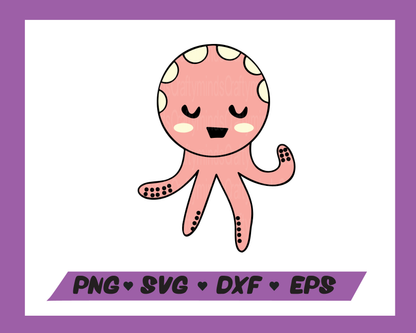 Octopus SVG, Sea animal SVG, Octopus PNG, Cute Sealife SVG, Kids SVG, Instant download, Cricut cut files