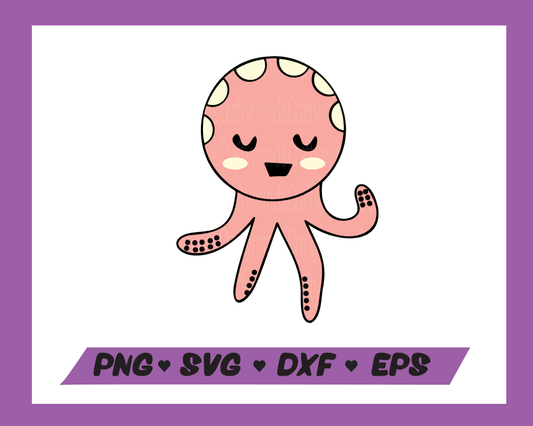 Octopus SVG, Sea animal SVG, Octopus PNG, Cute Sealife SVG, Kids SVG, Instant download, Cricut cut files