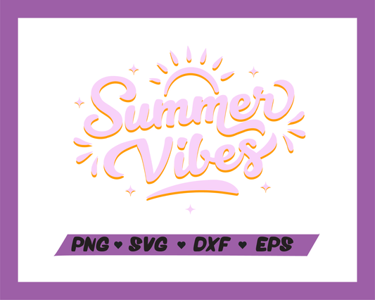 Summer Vibes SVG, Summer SVG, Summer vibes SVG, Summer designs, Instant Download, Cricut cut files