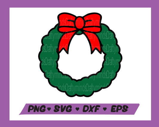 Christmas SVG, Wreath SVG, Christmas PNG, Digital download, Png, Cricut cut files