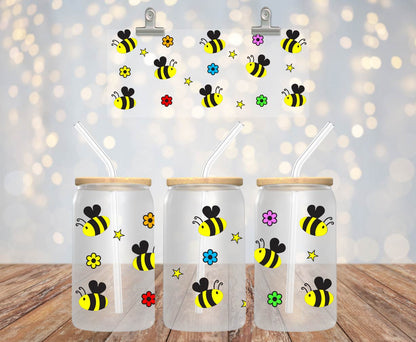 Bee Libbey glass wrap, Libbey wrap SVG, Bee SVG, Insect SVG, Instant download, Cricut cut files