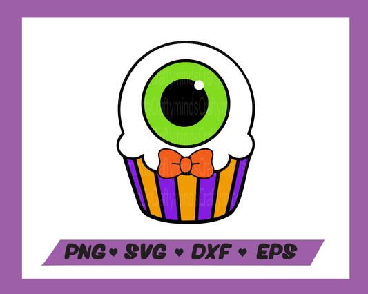 Boy eyeball cupcake SVG, Eyeball SVG, Halloween SVG, Instant download, Cricut cut files