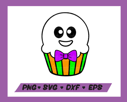 Ghost boy cupcake SVG, Ghost Lolly SVG, Halloween SVG, Ghost SVG, Cute ghost SVG, Instant download, Cricut cut files