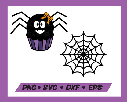 Spider and Spider web Bundle SVG, Halloween SVG, Spider SVG, Spider web SVG, Instant download, Cricut cut files