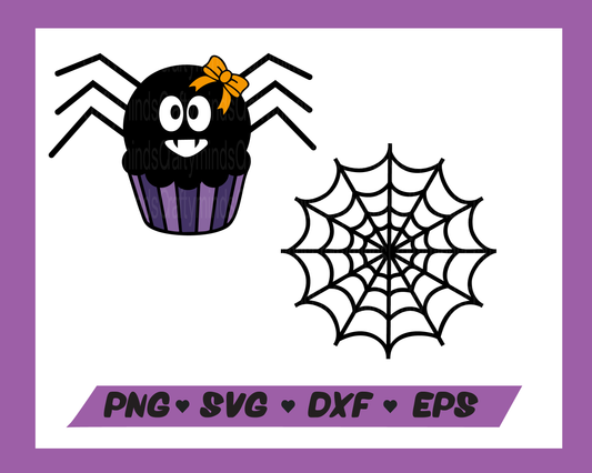 Spider and Spider web Bundle SVG, Halloween SVG, Spider SVG, Spider web SVG, Instant download, Cricut cut files