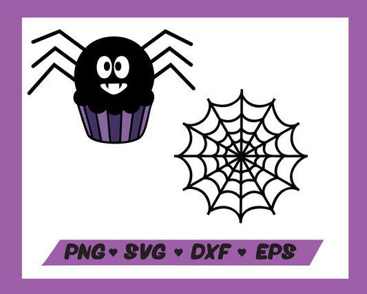 Spider and Spider web Bundle SVG, Halloween SVG, Spider SVG, Spider web SVG, Instant download, Cricut cut files