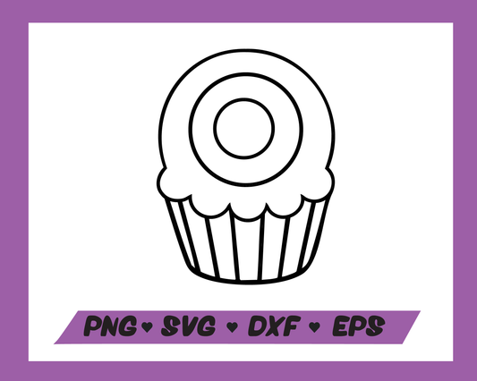 Eyeball outline SVG, Eyeball cupcake SVG, Eyeball SVG, Halloween SVG, Instant download, Cricut cut files