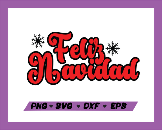 Feliz Navidad SVG, Christmas SVG, Christmas in Spanish SVG, Happy Christmas SVG, Instant download, Cricut cut files