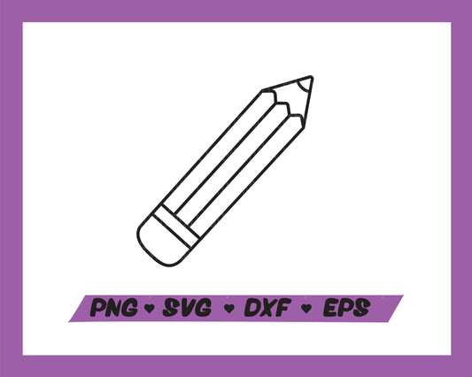 Back to school, Pencil outline, Start of school, Teacher, Crayon, Cricut cut files, Digital download, SVG,