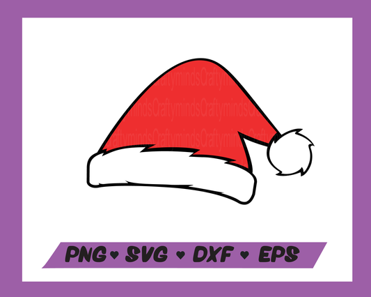 Santa hat SVG, Christmas SVG, Santa SVG, Hat SVG, Christmas Hat SVG, Instant download, Cricut cut files